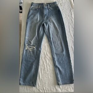 Princess Polly Men's Light Blue Ripped Skinny Jeans